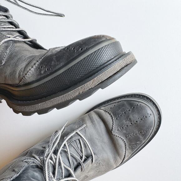 Sorel Madson Wingtip Waterproof Gray Leather Lace Up Boots 9.5 main image 6